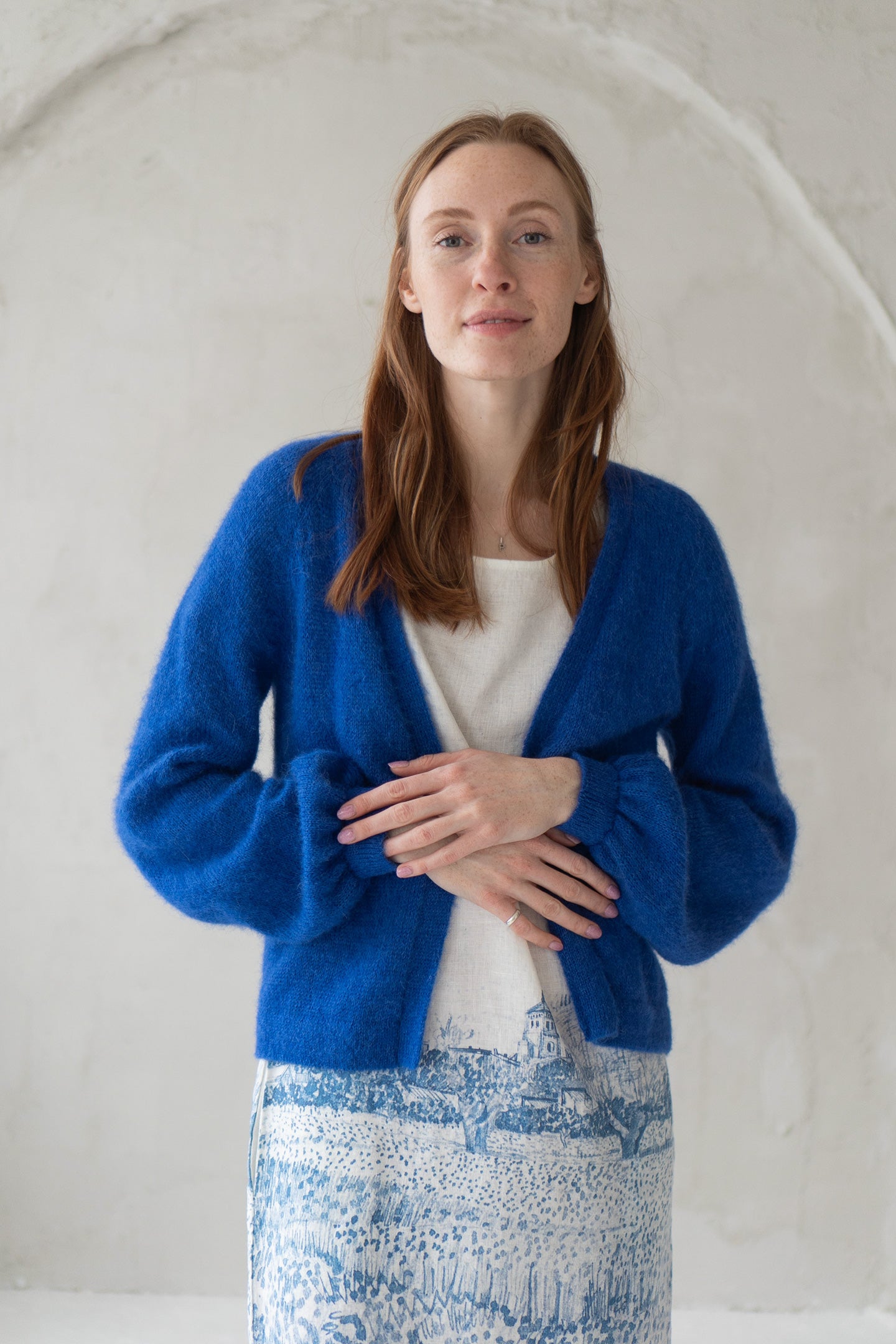 blue wool sweater