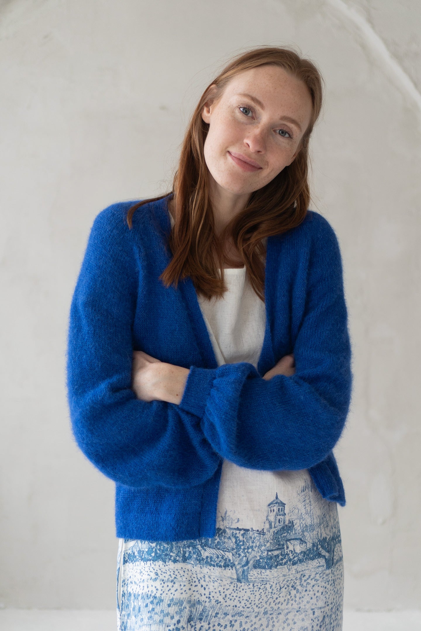 blue wool sweater