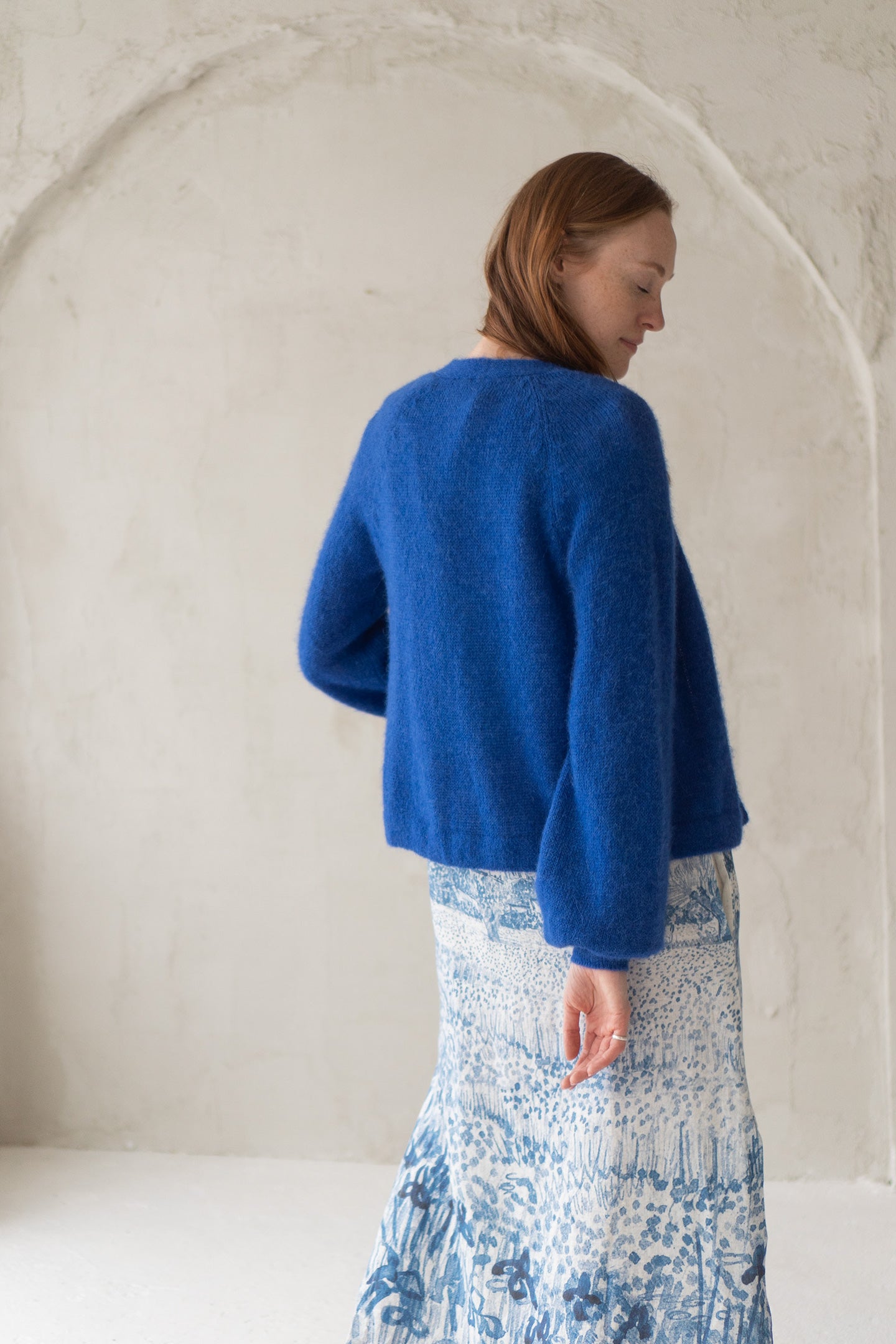 blue wool sweater