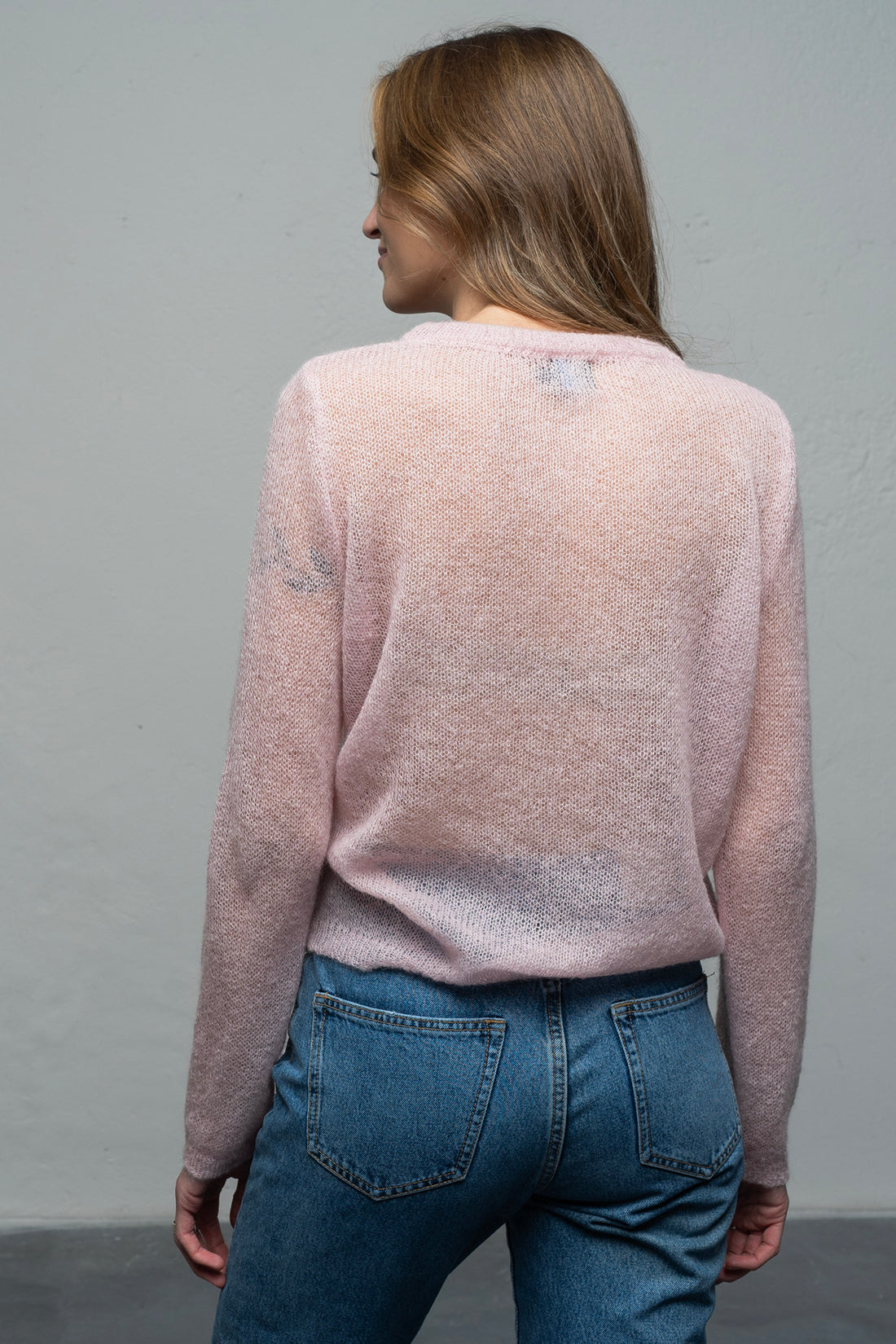 Moheros megztinis rožinis